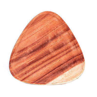 Assiette plate en acacia 7 po Triangle