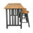 23.5 " W Kitchen Island Set with Solid Wood Top