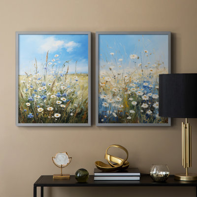 FLORAL Series VII - reproduction encadrée de qualité supérieure - prête à être accrochée - aucun clou requis - aucun clou requis