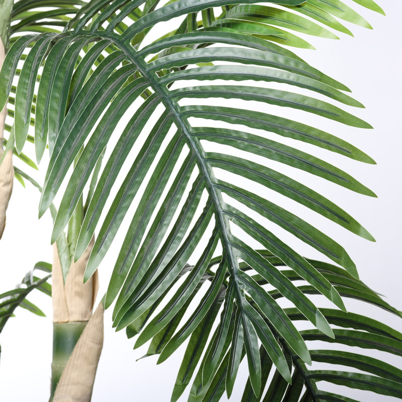 Palmier artificiel, grande plante tropicale résistante aux rayons UV pour la maison et le patio, H 72 po x l 45 po x P 45 po