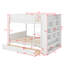 Lit superposé avec bibliothèque de rangement, structure en bois, 2 tiroirs et armoire à plusieurs niveaux-114328267-114328268