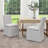 Keaton 21" Wide Modern No Assembly Upholstered Linen Side Dining Chair with Casters-800417331