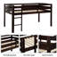 Lit mezzanine en bois avec échelle-396704796