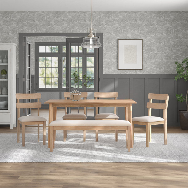 Dining Table with Bench Kitchen & Dining Room Sets You'll Love | Wayfair