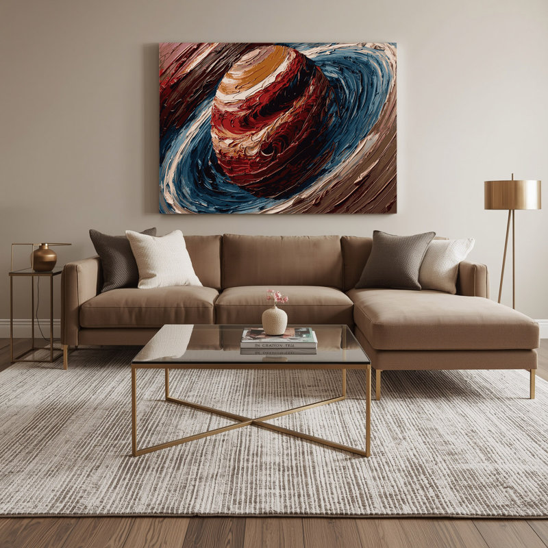 «Space Jupiters Great Red Spot», art mural sur toile noire, H 20 po x l 30 po