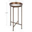 Table de bout élégante en métal argenté et blanc - Accent parfait pour les espaces de vie contemporains-97840251-97840263