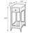 Light Green Accent Table with Bottom Shelf