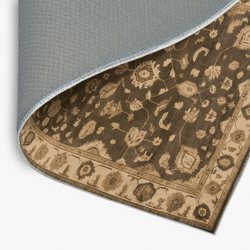 Tapis intérieur et extérieur brun Overdyed, Rectangle 4pi x 6 pi