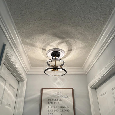 Akima Glass Semi Flush Mount