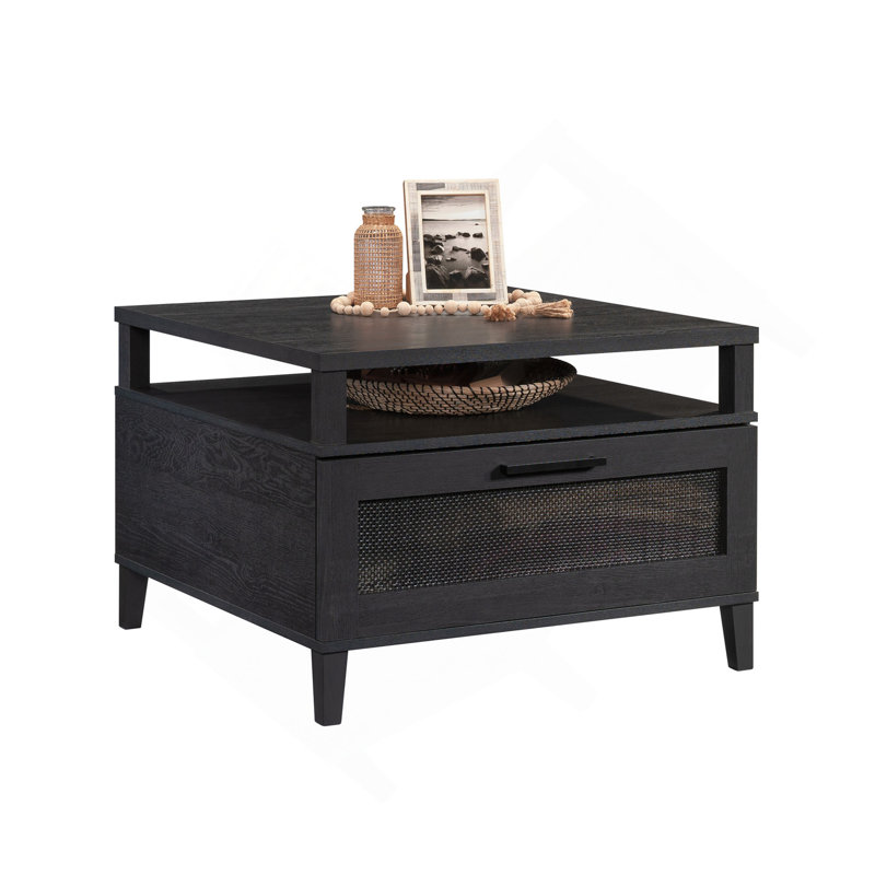 Table basse avec tiroir spacieux Coastal, 20.98" H x 31.5" W x 31.5" D, Brown