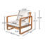 Chaise longue d'extérieur en bois d'acacia avec coussin Nordia Modern Scandinavian