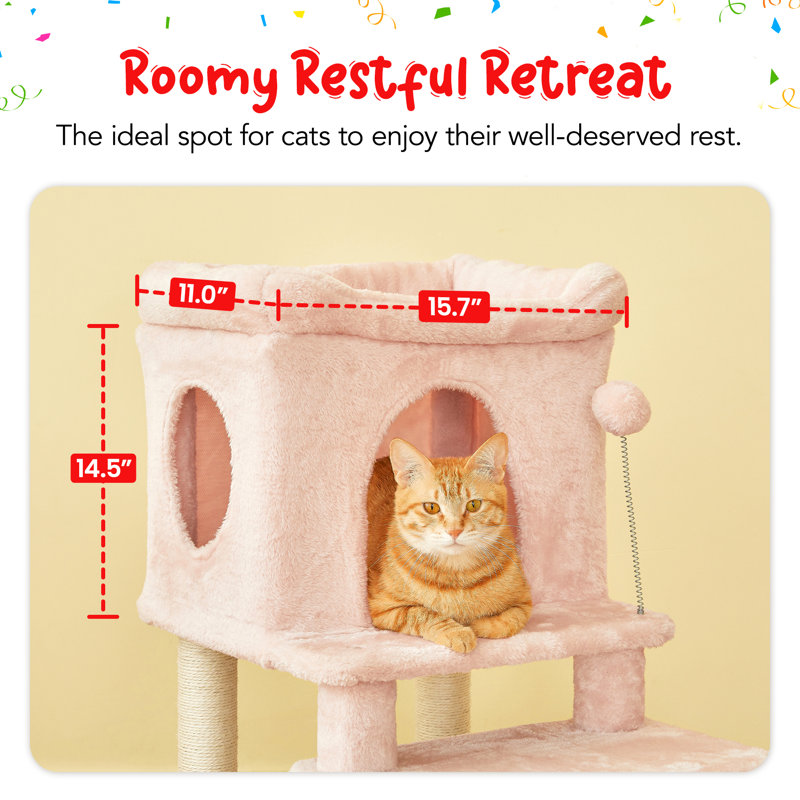 Tour pour arbre à chat 28,7 po, Rose