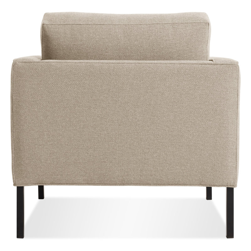 Paramount Tufted Armchair, Black, Otter Velvet Polyester Blend