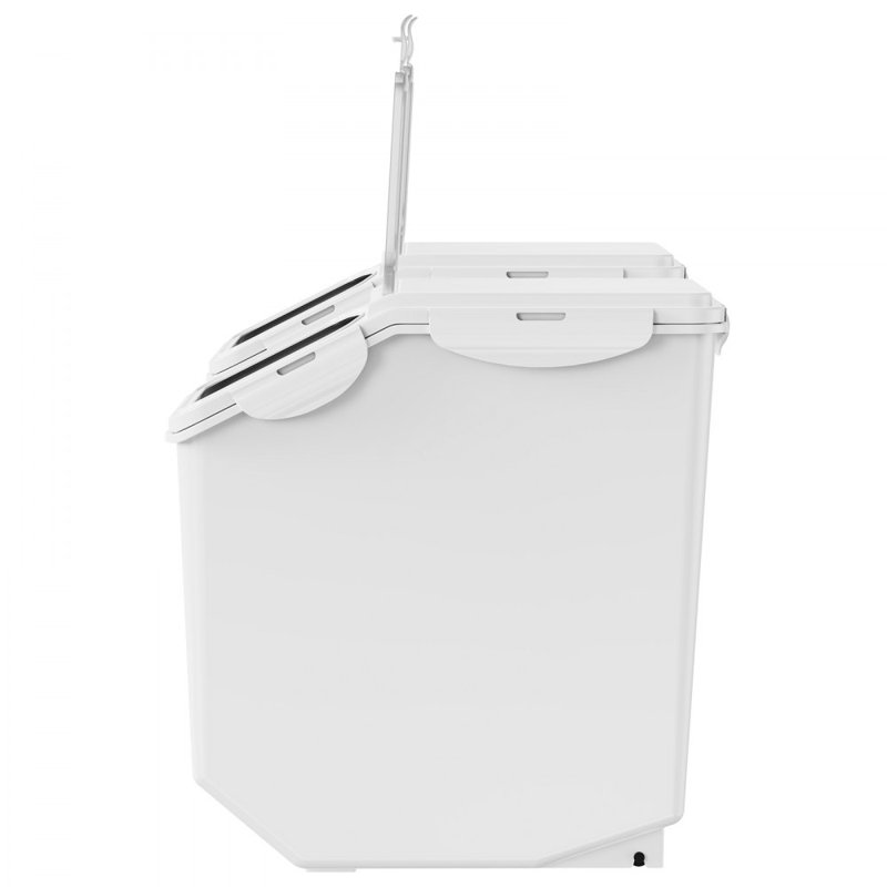 Ingredient Storage Bin, 2 x 15L Dispenser Bin with 2 Measuring Cups