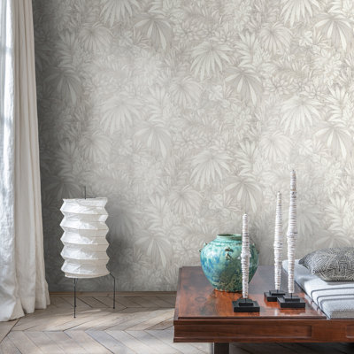 Allure Jungle White Wallpaper