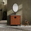 Meuble-lavabo de salle de bain 30 po en céramique, porte, armoire de rangement