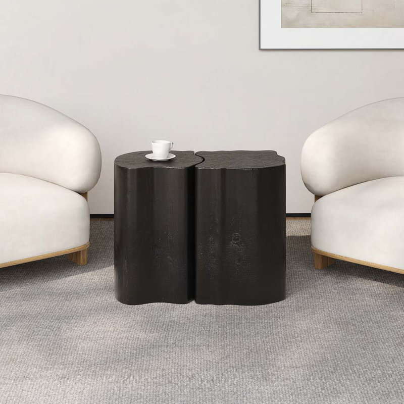Irregular MGO End Table, Black