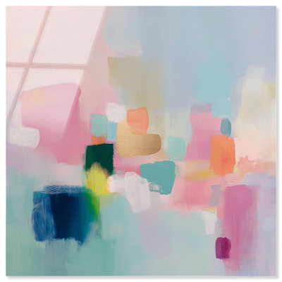 Pink and Teal Dream II Acrylic Print Pastel Wall Decor by Art Remedy