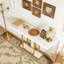 Canapé console moderne en faux marbre avec lumières DEL