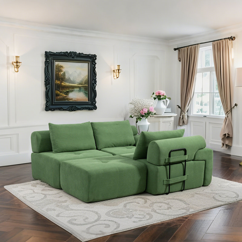 Canapé en velours Premium, Vert
