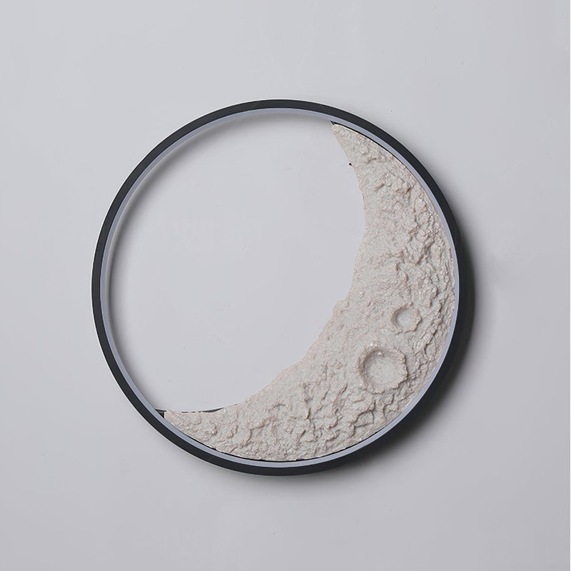 Bayton Resin  Dimmable LED Moon Flush Mount Wall Sconce Wall Lights
