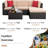 5 Piece Patio Conversation Set All Weather Wicker Rattan Patio Sofa Outdoor Sectional Seating Group With Cushions,Pillows & Glass Table For Porch,Lawn And Yard-2036256076