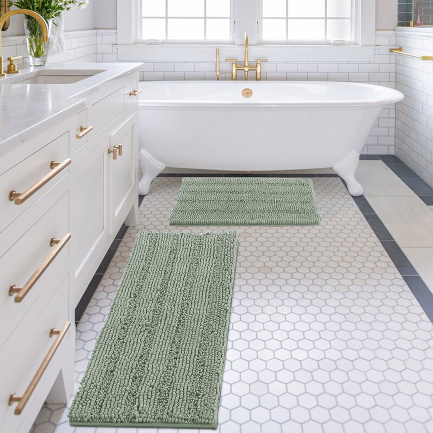 Mercury Row® Ruhl Extra Plush 2 Piece Bath Rug Set & Reviews | Wayfair