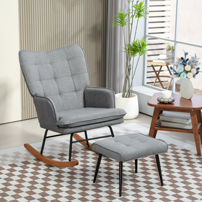 Avienda Solid Wood Rocking Chair