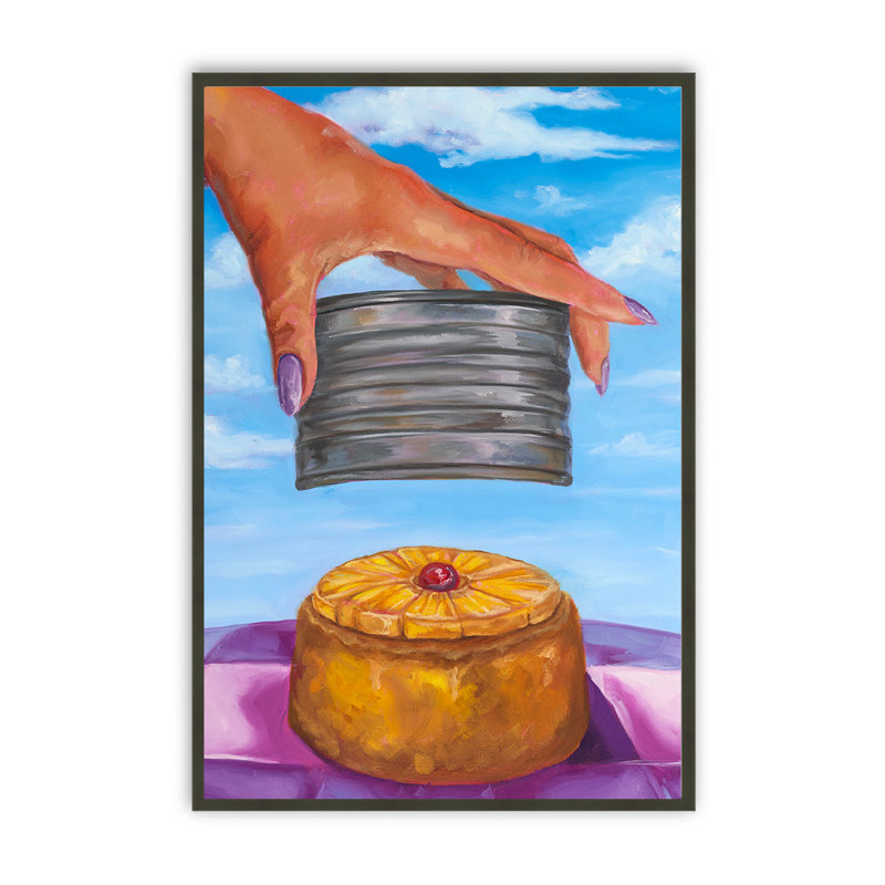 Good Good Art «Sugar Shack», art mural par Desiree Thomas, gâteau à l'envers, impression limitée, 48" H x 36" W