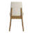Cipolla Wood Finish White Vegan Leather Dining Chair-105512445