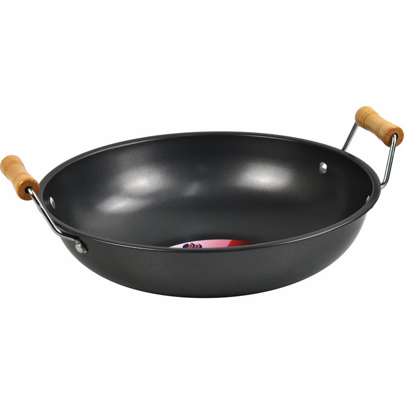 17 Stories Sedat Non-Stick Carbon Steel Wok, 3.14cm H x 15.74cm L x 12.59cm W