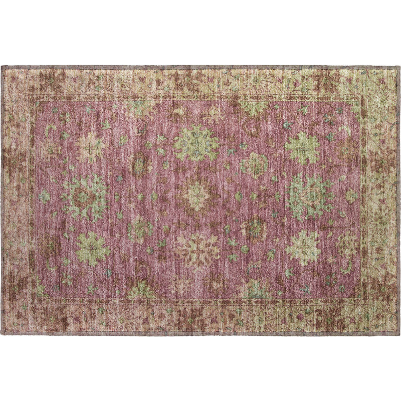Premium Machine Washable Mayfield AMF2052 Global Rug, 1'8" x 2'6", Pink