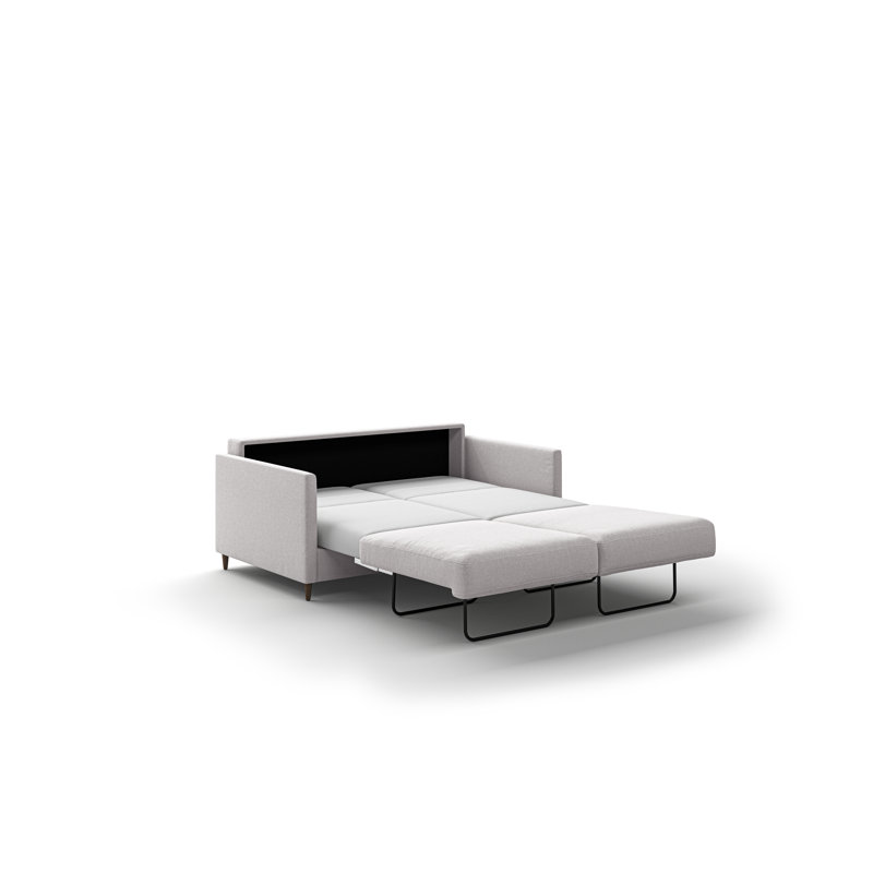 Elfin Loveseat Sleeper, Gray, 32.75" H x 63.75" W x 39.75" D