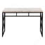 Bureau d'ordinateur, bureau personnel, ordinateur portable, travail, stratifié beige, métal noir, contemporain