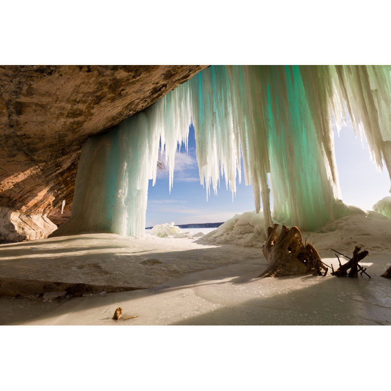 Ice Curtains On Grand Island by Csterken - Wrapped Canvas Print, 30cm H x 46cm W