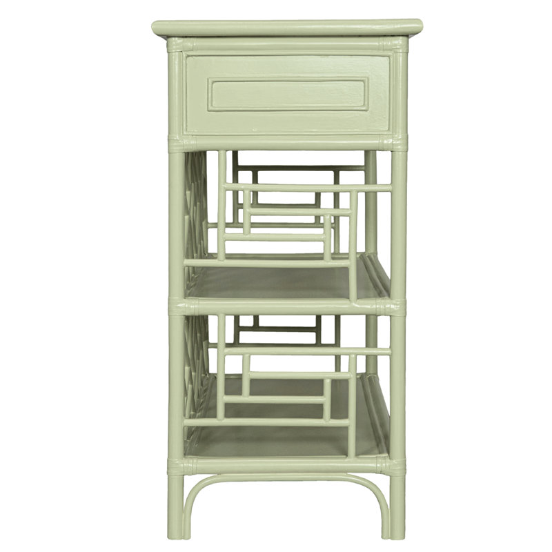 Chippendale End Table, Celery Green