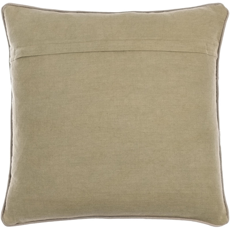 Veola Cotton Throw Pillow, 22" x 22", Medium Brown, Pillow Cover Only - No Insert