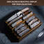 Coffret de présentation en bois pour couteaux de poche avec couvercle transparent en acrylique anti-poussière, boîte de rangement multi-compartiments pour couteaux pliants, montres et accessoires EDC, avec tiroir doublé de feutre.