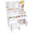 Makeup Vanity Set With Built-in Outlets And Lighted Mirror