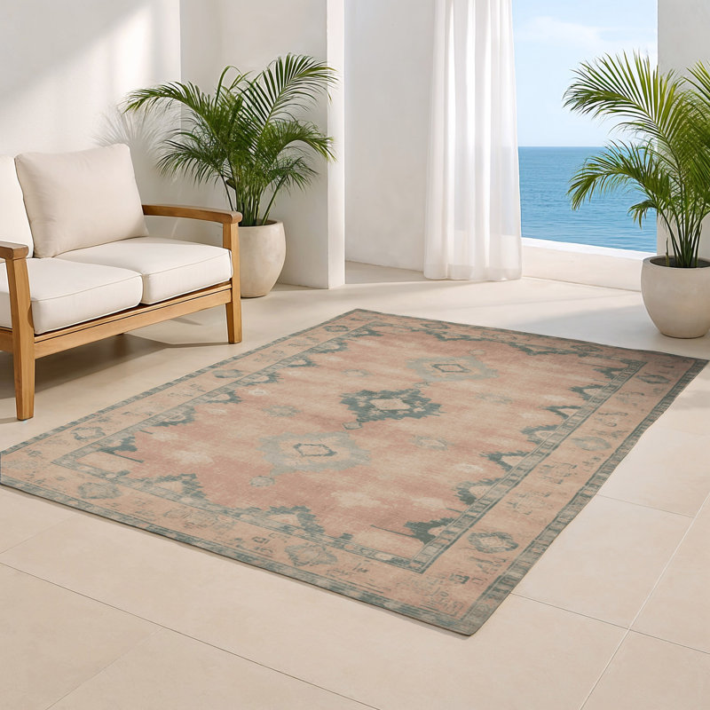 Tapis d'intérieur et d'extérieur surteint beige, Rectangle 4pi x 6 pi