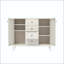 Buffet de rangement en acier avec tiroirs et tablettes réglables
