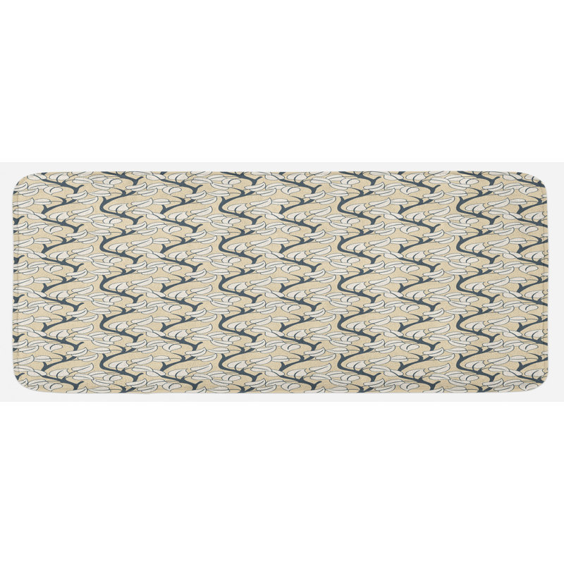 Tapis de cuisine à feuilles