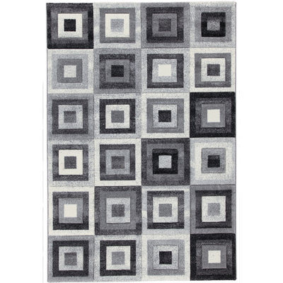 Borges Rectangle 200 cm x 290 cm Geometric Area Rug