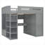 Lit mezzanine pour adolescent avec bureau, garde-robe, 4 tiroirs et 4 tablettes-1525230785-1525230784