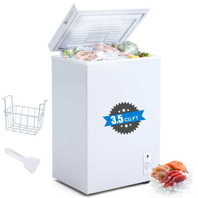 Clickoods 3.5 Cu.Ft Chest Freezer  Small Deep Freezer with Adjustable Thermostat, Energy Efficient & Quiet Compact Freezer, Mini Freezer or Refrigera — FIN-0019424 | Fridge.com