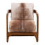 Bautista Goat Hide Occasional Chair, Brown