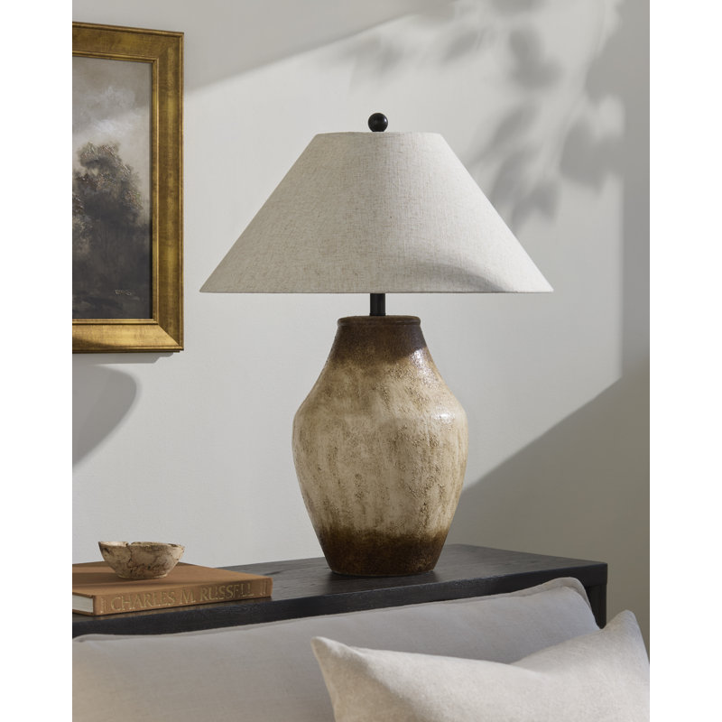 Lampe de table en céramique Hillsville, Blé, Blé
