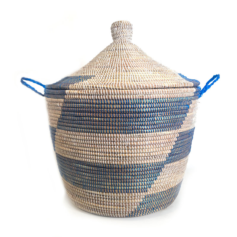 Senegalese Hand Woven Seagrass Laundry Hamper