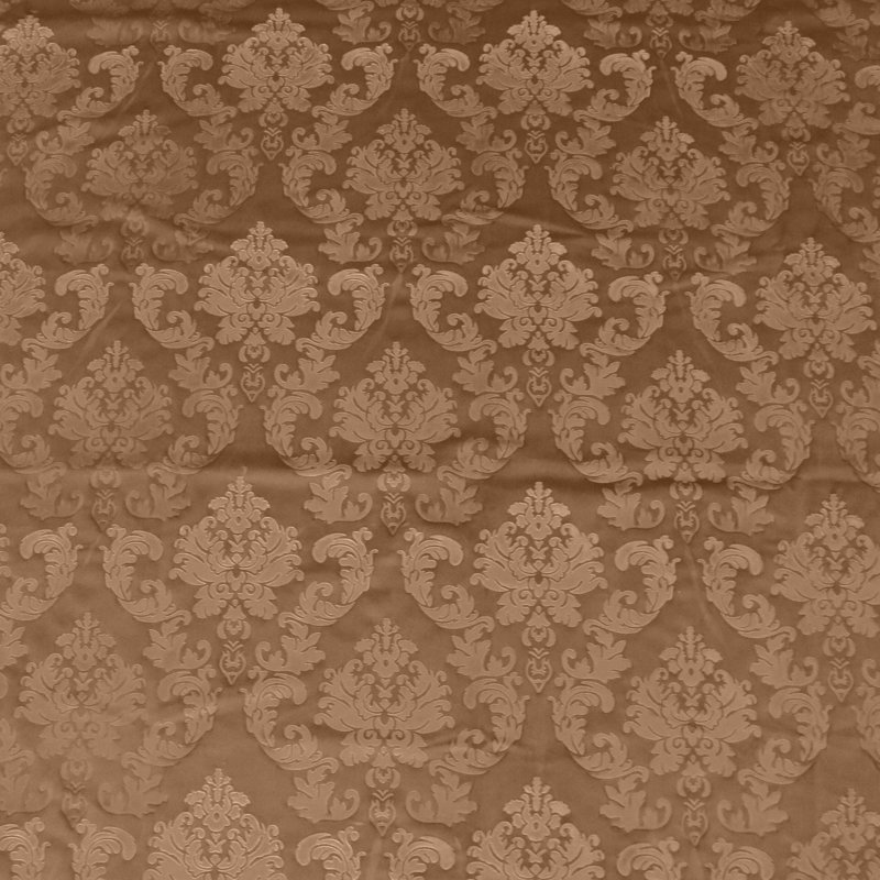 Cantonnière en velours damassé sur mesure, L 9 po x L 120 po, Beige