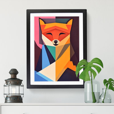 FRM-V0523-1040X Fox Suprematism - Picture Frame Print